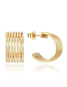 Pendientes Viceroy Fashion de acero dorados multi-aros para mujer