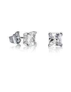 Pendientes de plata y circonitas en 6 mm 2