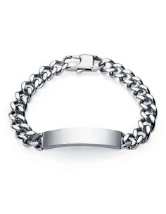 Pulsera de Viceroy Fashion de acero para hombre con chapa para grabar un nombre.
