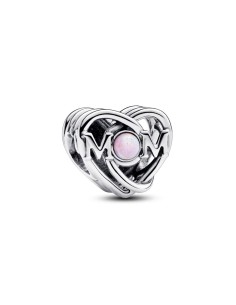 Charm en plata de ley Corazón Filigrana y Madre