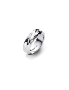 Anillo Banda Ancha Ondulada de Plata de Ley – Pandora ESSENCE