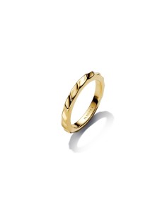 Anillo Banda Ondulada con Recubrimiento en Oro de 14k – Pandora ESSENCE