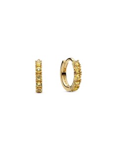 Pendientes de Aro Abrazo Amarillo con Recubrimiento en Oro de 14k – Pandora Moments