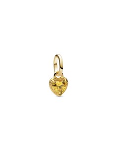 Charm Mini Colgante Corazón en Baño de Oro de 14k con Circonita Amarilla – Pandora ME