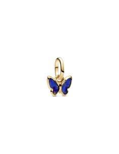 Charm Mini Colgante Mariposa Azul en Baño de Oro de 14k con Imitación de Lapislázuli – Pandora ME