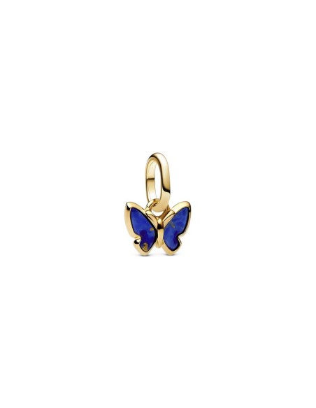 Charm Mini Colgante Mariposa Azul en Baño de Oro de 14k con Imitación de Lapislázuli – Pandora ME