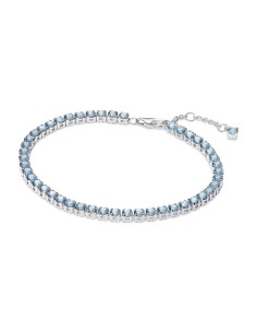 Pulsera Tenis Azul Claro Brillante en Plata de Ley con Cristales Artificiales – Pandora Moments
