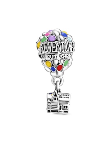 Charm Pandora Disney globo esmalte azul, verde, naranja, rosado y azul claro
