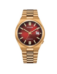 Reloj Citizen Tsuyosa NJ0153-82X - Automático con Esfera Roja y Acabado en Oro Rosa 