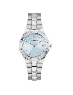 Reloj Bulova Classic Octogon Lady 96M169 – Elegancia en Acero y Esfera Azul Tiffany