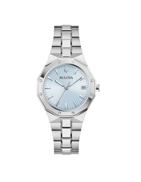 Reloj Bulova Classic Octogon Lady 96M169 – Elegancia en Acero y Esfera Azul Tiffany