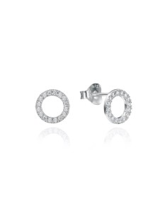 Pendientes Viceroy Jewels de plata de ley circulo con circonitas para mujer