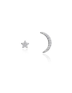 Pendientes Viceroy Jewels asimétricos Luna y estrella