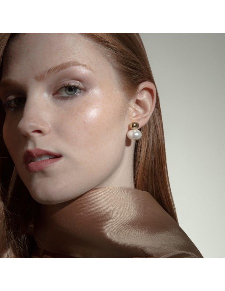 Pendientes Viceroy Fashion 14203E01012 de Acero IP Dorado con Perla Sintética