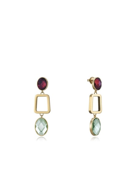Pendientes Viceroy Fashion de acero e ip dorado con cristales para mujer