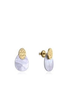 Pendientes Viceroy Fashion de acero e ip dorado y madreperla para mujer