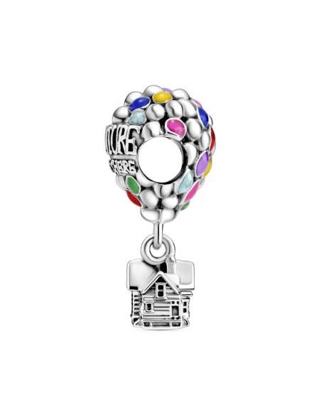 Charm Pandora Disney globo esmalte azul, verde, naranja, rosado y azul claro