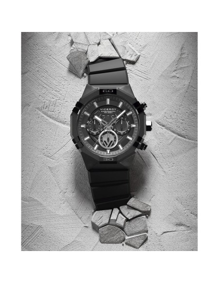 Reloj Viceroy Neo Cronógrafo Hombre 45017-55 – Acero y Silicona Negra