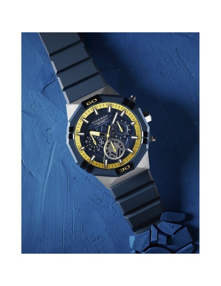 Reloj Viceroy Neo Cronógrafo Hombre 45017-35 – Acero y Silicona Azul