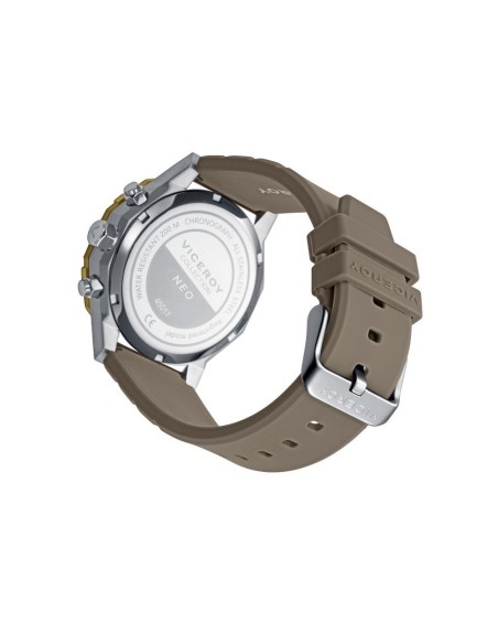 Reloj Viceroy Neo Cronógrafo Hombre 45017-15 – Acero Dorado y Silicona Marrón
