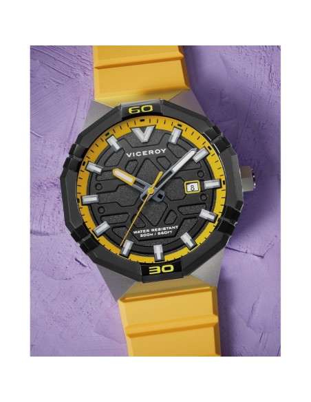 Reloj Viceroy Neo Hombre 45015-57 – Acero y Silicona Amarilla