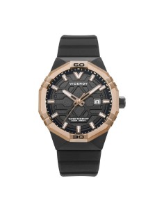 Viceroy Neo 45015‑55 hombre: reloj deportivo acero IP negro/rosa silicona