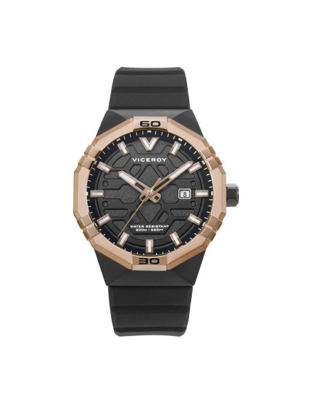 Reloj Viceroy Neo Hombre 45015-55 – Acero IP Rosa y Silicona Negra