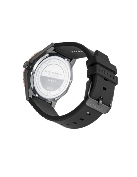 Reloj Viceroy Neo Hombre 45015-55 – Acero IP Rosa y Silicona Negra
