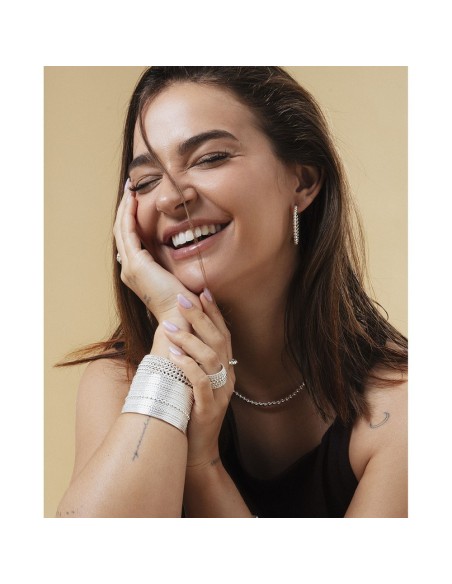 Pendientes Viceroy Mujer 14319E01000 – Aros de Acero Chapado en Plata 999