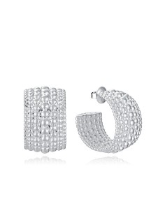 Pendientes Viceroy Mujer 14317E01000 – Aros Anchos en Acero Chapado en Plata