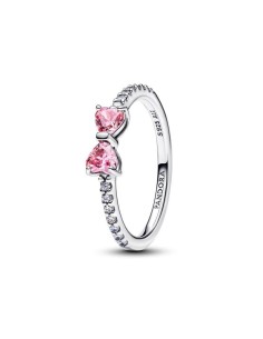 Anillo Lazo Rosa con Circonitas en Plata de Ley – Pandora