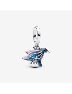 Charm Pandora Moments Colibrí Doble en Plata 925 con Esmalte Irisado | Ref. 793746C01