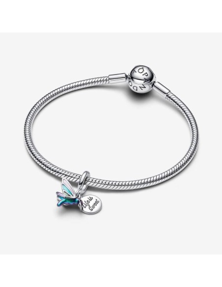 Charm Colgante Doble Colibrí de Pandora en Plata de Ley