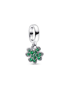 Charm Colgante en plata de ley Trébol de Cuatro Hojas Pandora