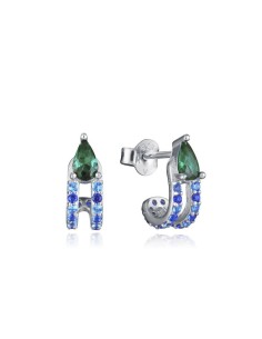 Pendientes Viceroy 9130E000‑39 – Aro Plata 925 & Circonitas Azules y Verdes