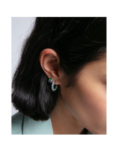 Pendientes Viceroy 9130E000‑39 – Aro Plata 925 & Circonitas Azules y Verdes 2