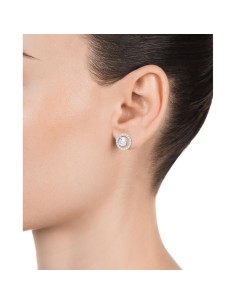 Pendientes Viceroy Jewels de plata de ley en forma de botón con circonitas 2