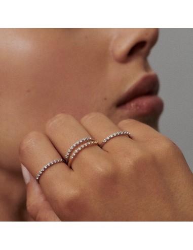 Anillo Fino BELOVED con Circonitas Cristal en Baño de Oro | Agatha París