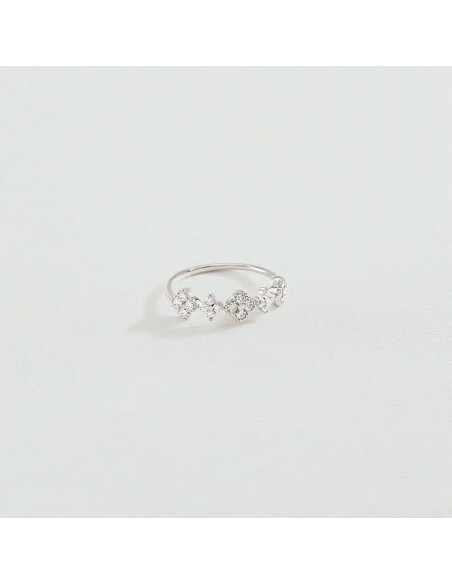 Anillo Fino BELOVED Cristal en Plata de Ley | Agatha París