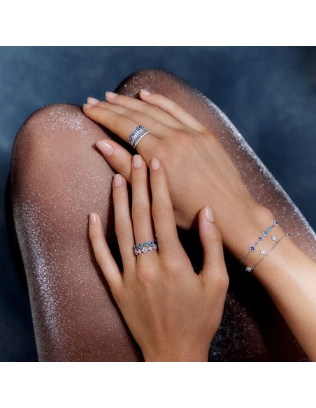 Anillo Fino BELOVED Cristal en Plata de Ley | Agatha París
