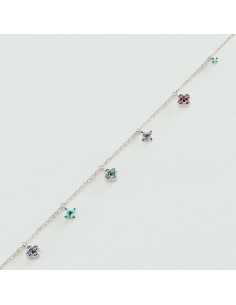 Pulsera de Cadena BELOVED Multicolor en Plata de Ley | Agatha París