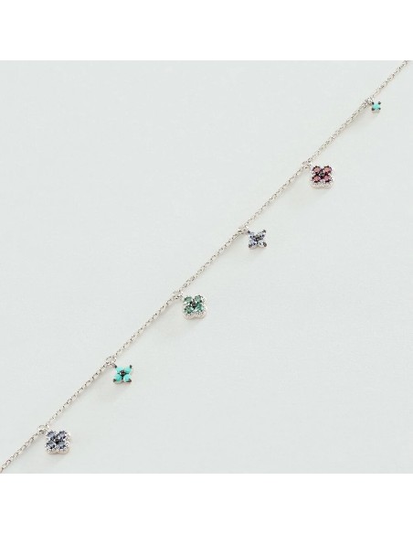 Pulsera de Cadena BELOVED Multicolor en Plata de Ley | Agatha París