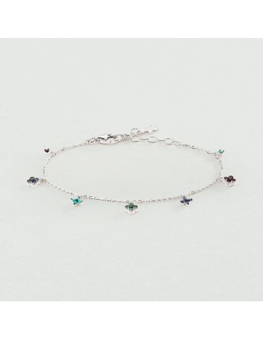 Pulsera de Cadena BELOVED Multicolor en Plata de Ley | Agatha París