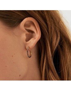 Criollas BELOVED Multicolor en Plata de Ley con Baño de Oro 18k | Agatha París 2
