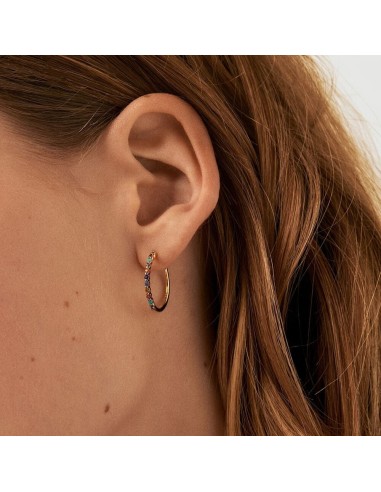 Criollas BELOVED Multicolor en Plata de Ley con Baño de Oro 18k | Agatha París