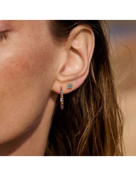 Criollas BELOVED Multicolor en Plata de Ley con Baño de Oro 18k | Agatha París