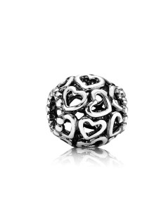 Charm Pandora de plata de ley. Corazones