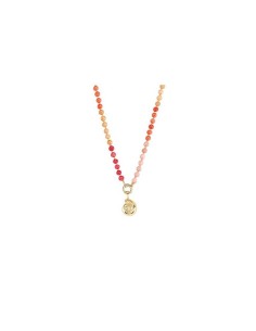 Collar Corto TIARE con Perlas Multicolor y Caracola en Baño de Oro | Agatha París