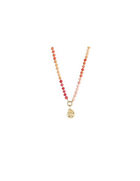 Collar Corto TIARE con Perlas Multicolor y Caracola en Baño de Oro | Agatha París