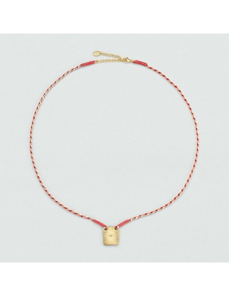 Collar Midi TIARE con Placa de Caracola en Baño de Oro | Agatha París
